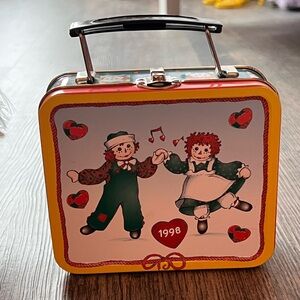 Vintage 1998 Raggedy Ann & Andy Mini Lunchbox